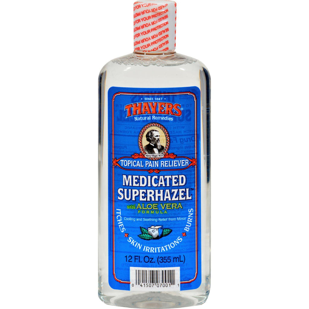 Thayers Topical Pain Reliever - Medicated Witch Hazel Aloe Vera - 12 Oz