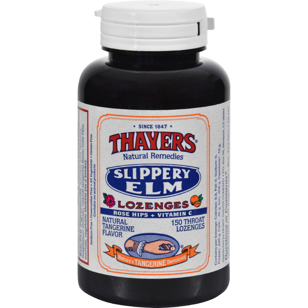Thayers Slippery Elm Lozenges Tangerine - 150 Lozenges