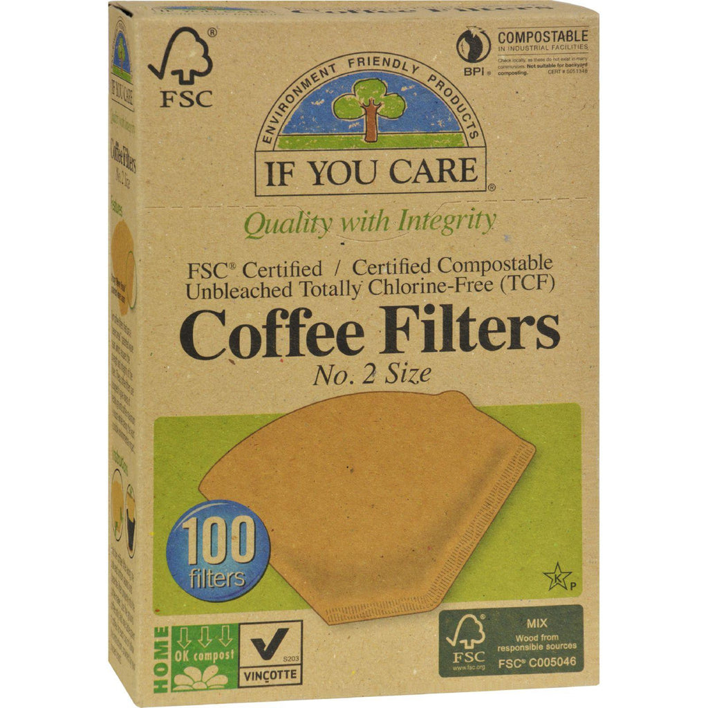 If You Care #2 Cone Coffee Filters - Brown - 100 Count