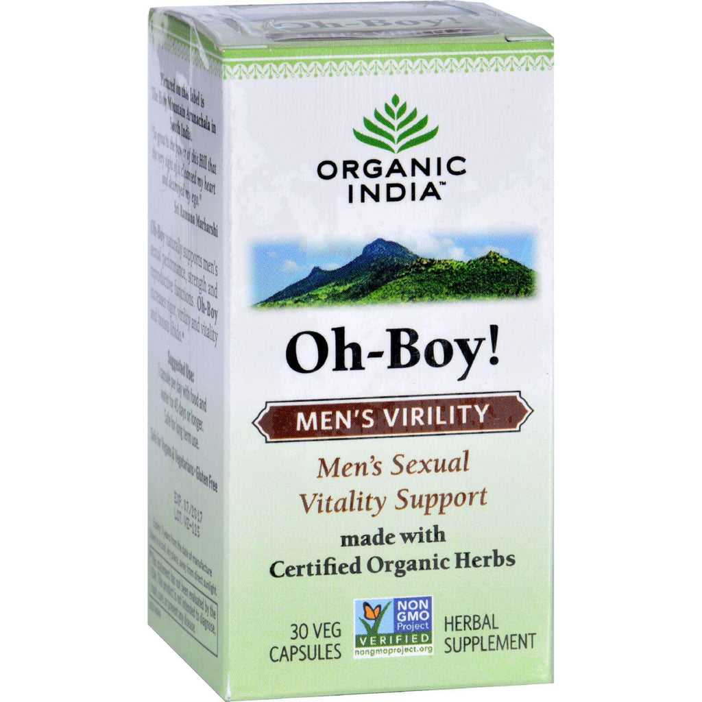 Organic India Mens Virility - Organic - Oh Boy Formula - 30 Vegetarian Capsules