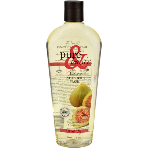 Pure And Basic Natural Bath And Body Wash Fresh Fig - 12 Fl Oz