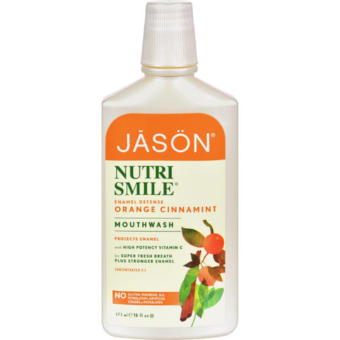 Jason Nutrismile All Natural Mouthwash Orange Cinnamint - 16 Fl Oz
