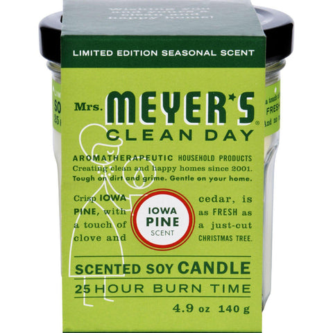 Mrs. Meyer's Soy Candle - Iowa Pine - Case Of 6 - 4.9 Oz Candles