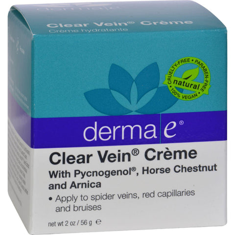 Derma E Clear Vein Creme Spider Vein Bruise Solution - 2 Oz