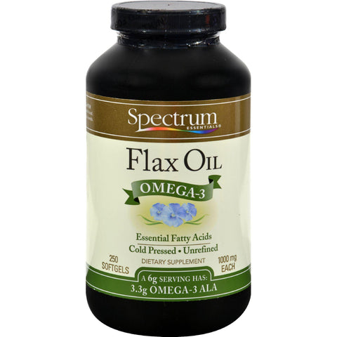 Spectrum Essentials Flax Oil Omega-3 - 1000 Mg - 250 Softgels