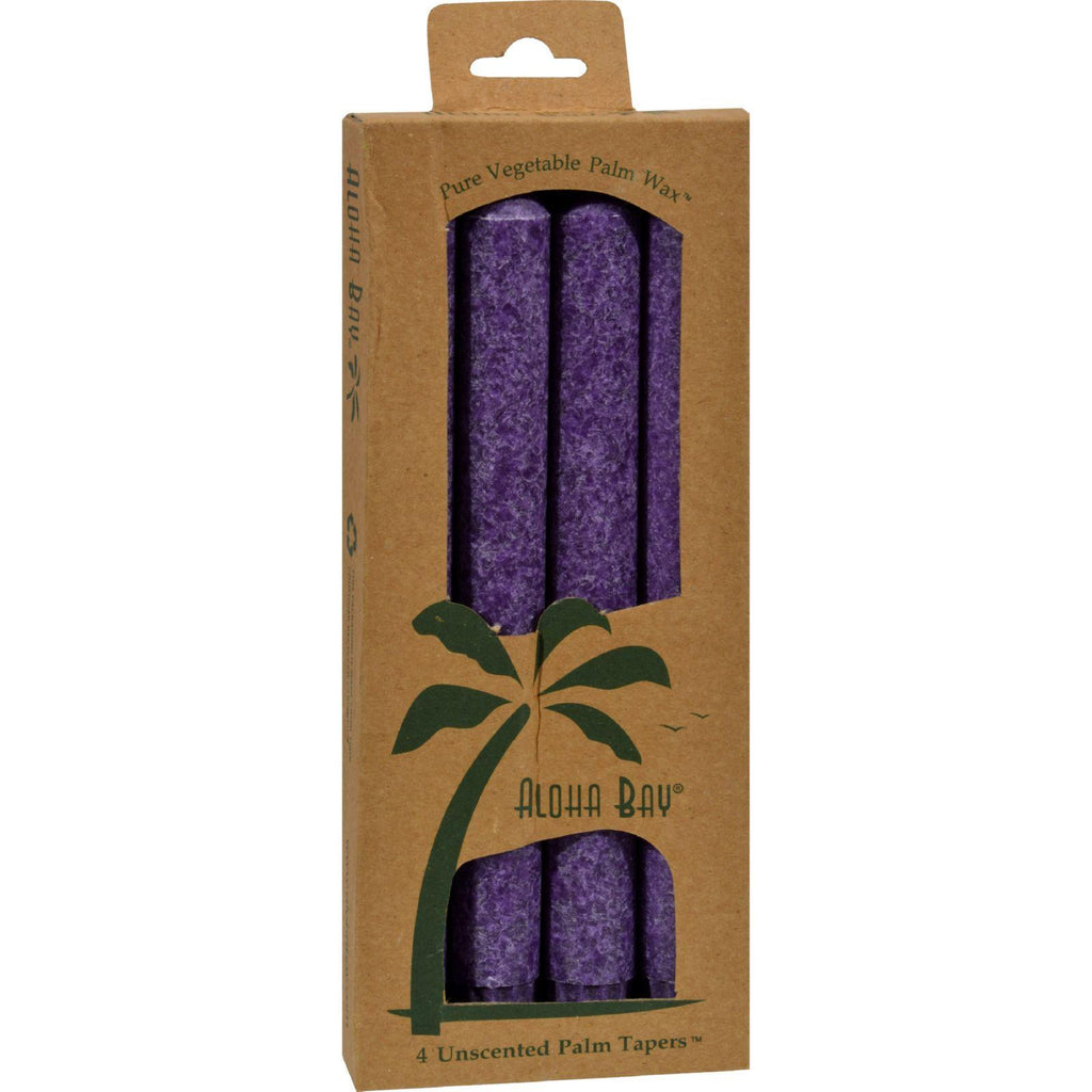 Aloha Bay Palm Tapers Violet - 4 Candles