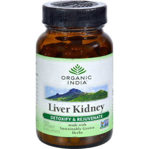 Organic India Liver Kidney Detoxify And Rejuvenate - 90 Vegetarian Capsules