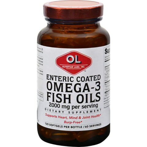 Olympian Labs Omega-3 Fish Oils Enteric Coated - 2000 Mg - 120 Softgels