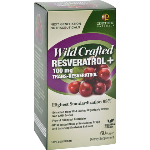 Genceutic Naturals Wild Crafted Resveratrol - 100 Mg - 60 Vcaps