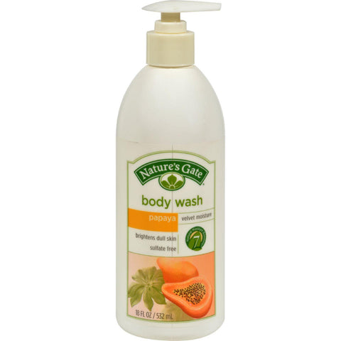 Nature's Gate Body Wash Velvet Moisture Papaya - 18 Fl Oz