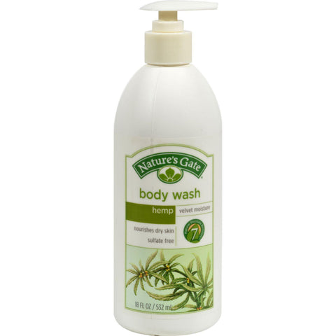 Nature's Gate Velvet Moisture Body Wash - Hemp - 18 Oz