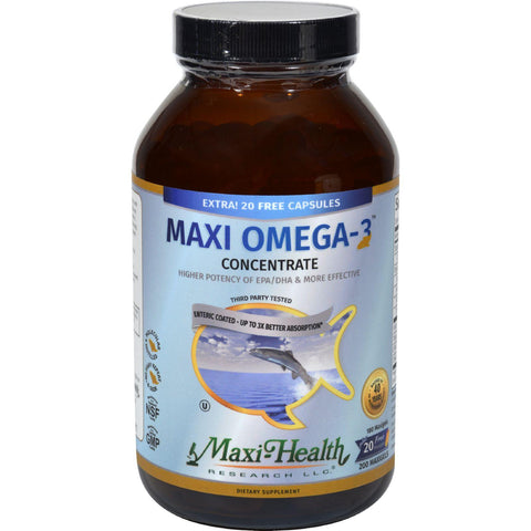 Maxi Health Maxi Omega 3 Concentrate - 180 Maxigels