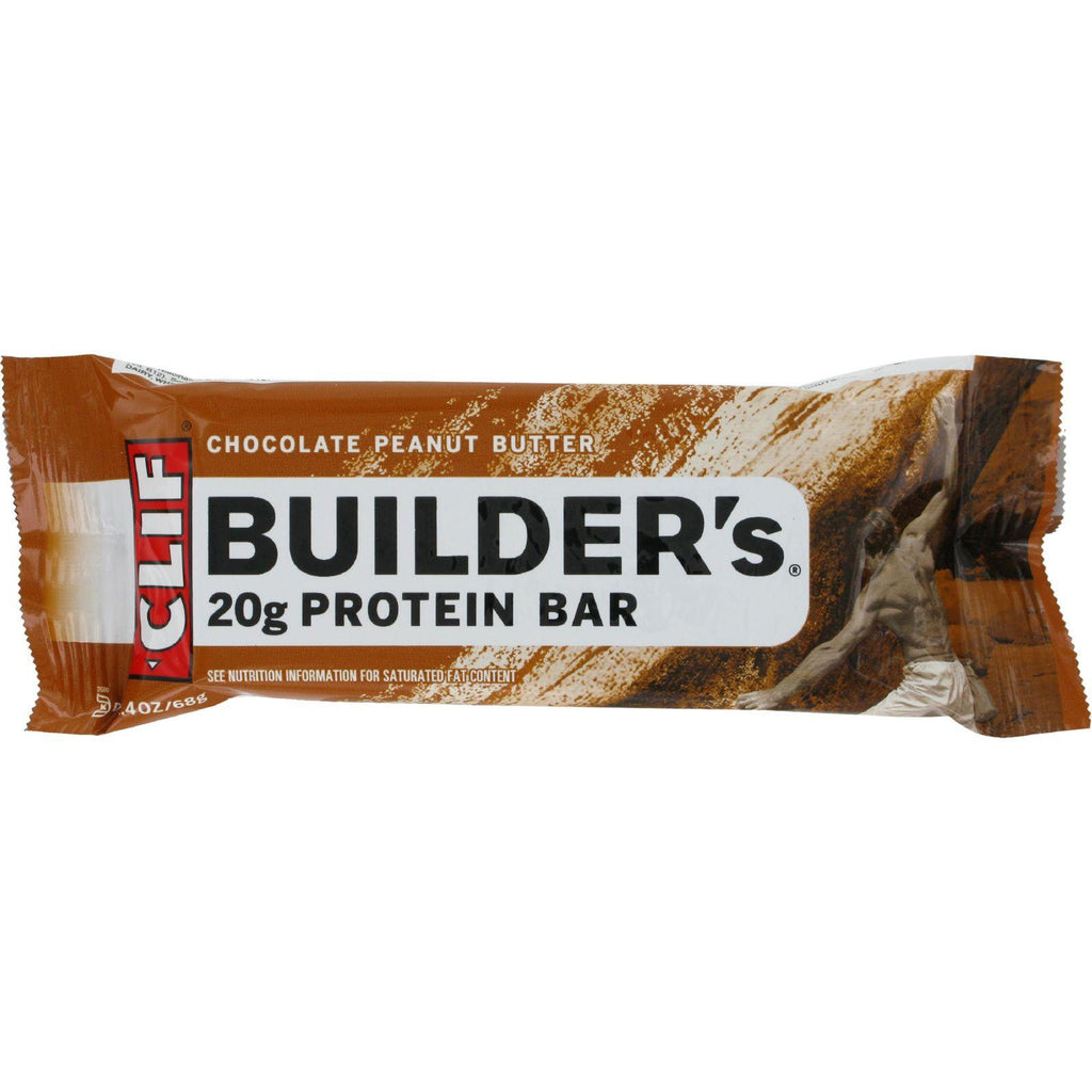 Clif Bar Builder Bar - Chocolate Peanut Butter - Case Of 12 - 2.4 Oz