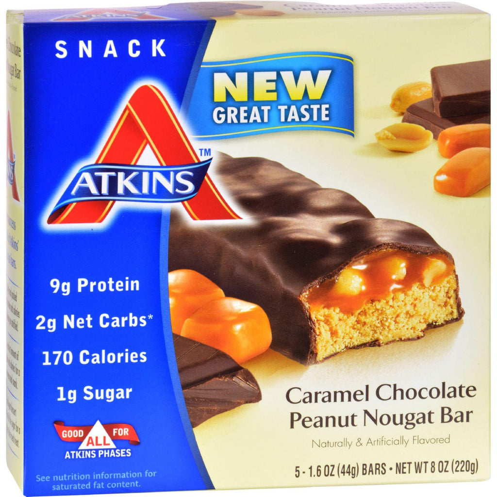 Atkins Advantage Bar Caramel Chocolate Peanut Nougat - 5 Bars