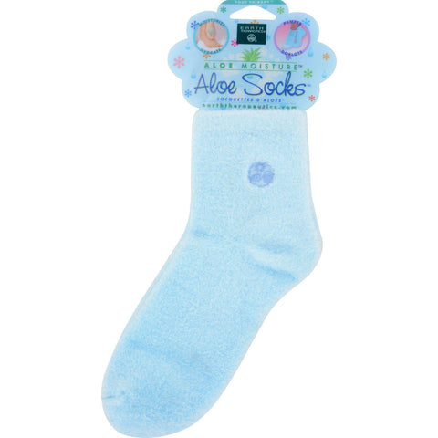 Earth Therapeutics Aloe Socks Blue - 1 Pair