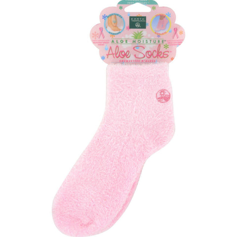 Earth Therapeutics Aloe Socks Pink - 1 Pair