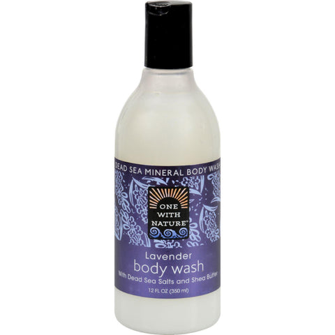 One With Nature Dead Sea Mineral Body Wash Lavender - 12 Fl Oz