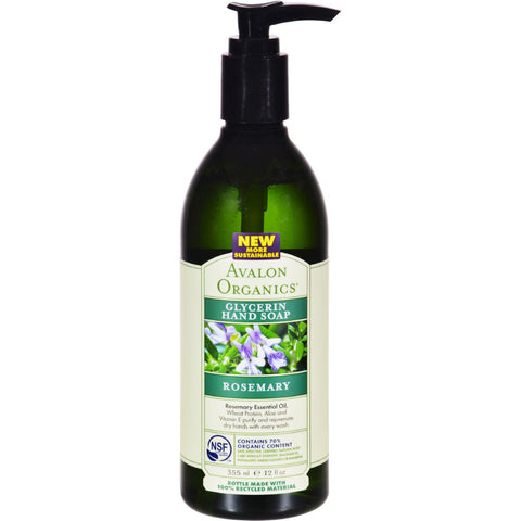 Avalon Organics Glycerin Liquid Hand Soap Rosemary - 12 Fl Oz