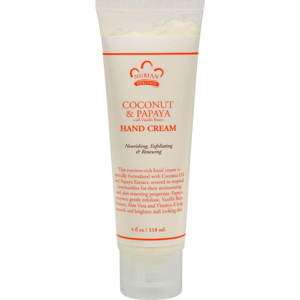 Nubian Heritage Hand Cream Coconut And Papaya - 4 Oz