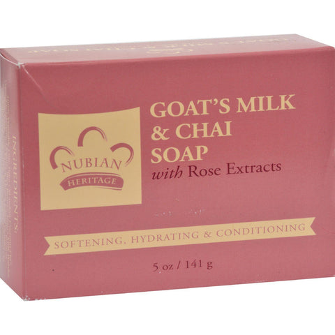 Nubian Heritage Bar Soap Goat's Milk And Chai - 5 Oz