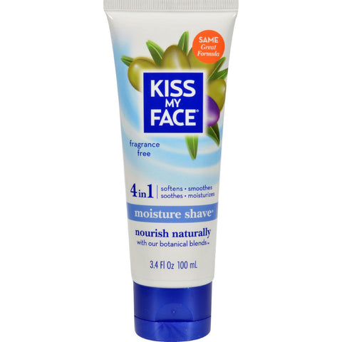 Kiss My Face Moisture Shave Fragrance Free - 3.4 Fl Oz