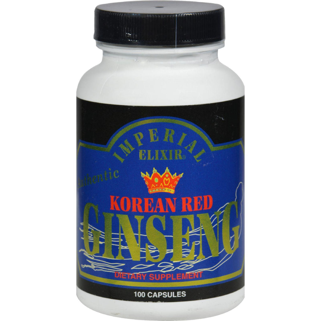 Imperial Elixir Korean Red Ginseng - 300 Mg Each - 100 Capsules