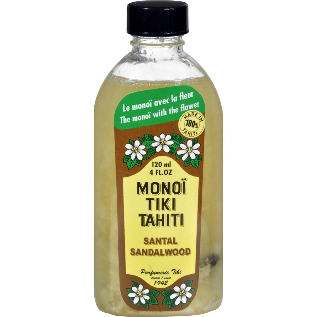 Monoi Tiare Tahiti Santal Sandalwood Coconut Oil - 4 Fl Oz