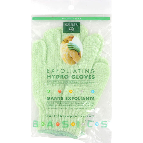 Earth Therapeutics Exfoliating Hydro Gloves White - 1 Pair