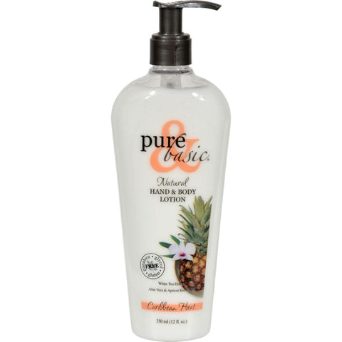 Pure And Basic Natural Bath And Body Lotion Caribbean Heat - 12 Fl Oz