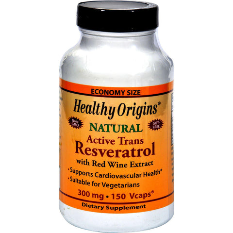 Healthy Origins Natural Resveratrol - 300 Mg - 150 Vegetarian Capsules