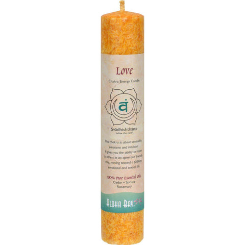 Aloha Bay Chakra Pillar Candle Love - 1 Candle