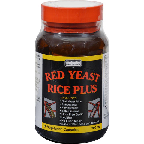Only Natural Red Yeast Rice Plus - 60 Vcaps