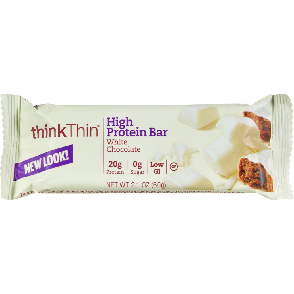 Think Products Thin Bar - White Chocolate - Case Of 10 - 2.1 Oz