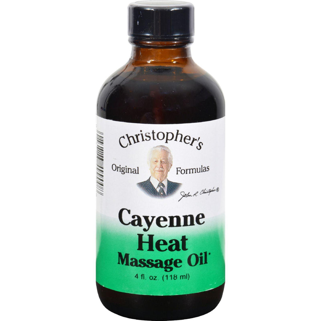 Dr. Christopher's Cayenne Heat Massage Oil - 4 Fl Oz