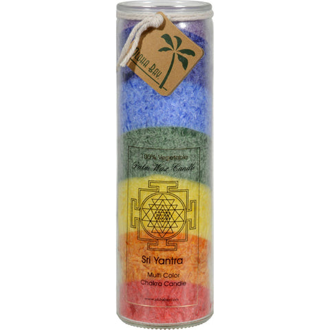 Aloha Bay Unscented Chakra Jar Rainbow Sri Yantra 7 Color - 1 Candle