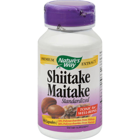 Nature's Way Shiitake And Maitake Standardized - 60 Capsules