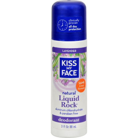 Kiss My Face Deodorant Liquid Rock Roll-on Lavender - 3 Fl Oz