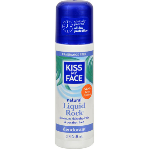Kiss My Face Deodorant Liquid Rock Roll-on Fragrance Free - 3 Fl Oz