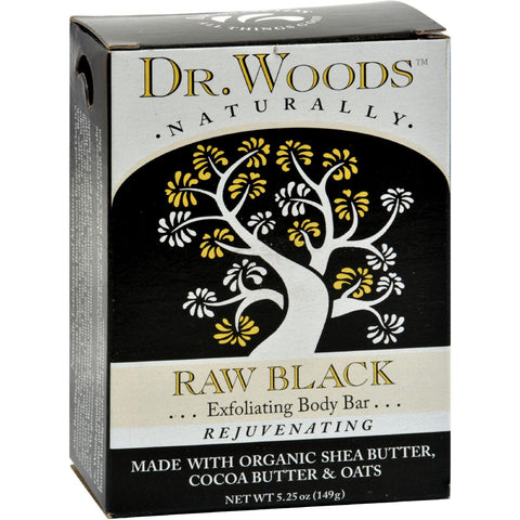 Dr. Woods Bar Soap Raw Black - 5.25 Oz