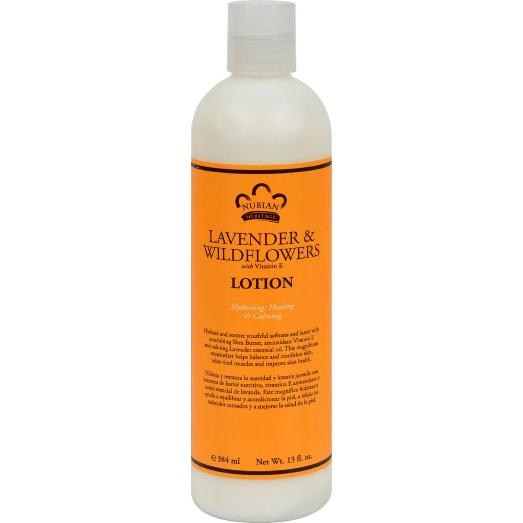 Nubian Heritage Lotion - Lavender And Wildflower - 13 Oz