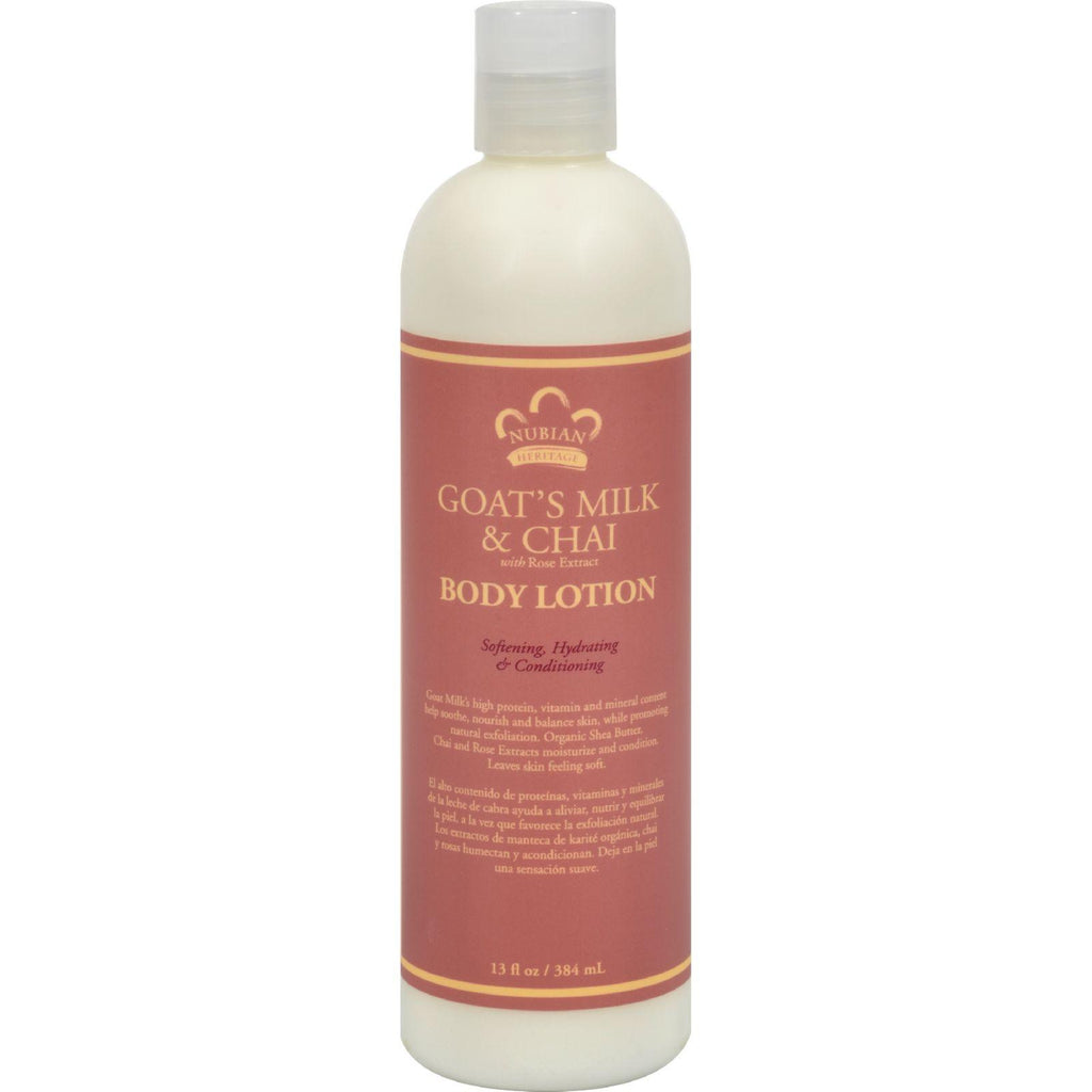 Nubian Heritage Lotion - Goats Milk And Chai - 13 Fl Oz