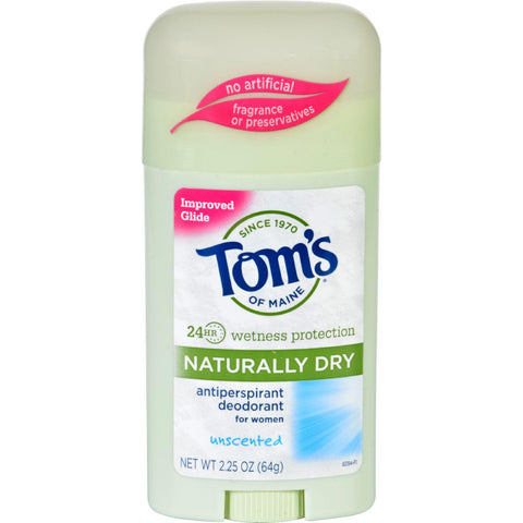 Tom's Of Maine Women's Antiperspirant Deodorant Unscented - 2.25 Oz - Case Of 6