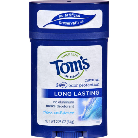 Tom's Of Maine Men's Deodorant Clean Confidence - 2.25 Oz - Case Of 6