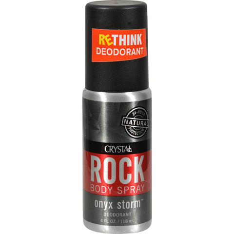 Crystal Rock Deodorant Body Spray - Onyx Storm - 4 Fl Oz