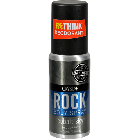Crystal Rock Deodorant Body Spray - Cobalt Sky - 4 Fl Oz