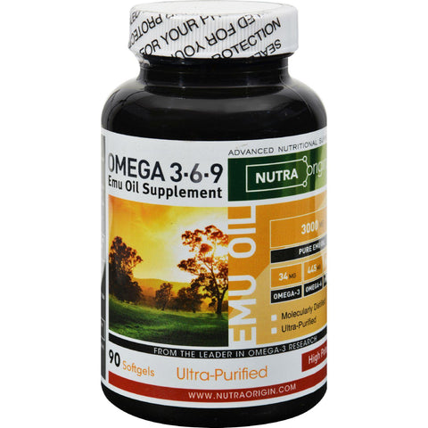 Nutra Origin Emu Oil High Potency - 90 Softgels
