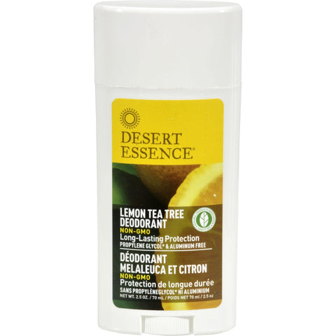 Desert Essence Deodorant - Lemon Tea Tree - 2.5 Oz