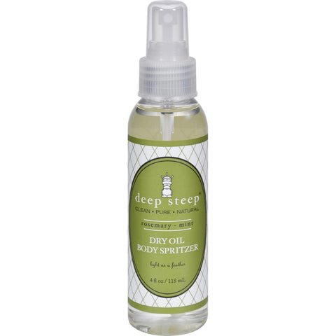 Deep Steep Dry Oil Body Spritzer - Rosemary Mint - 4 Fl Oz