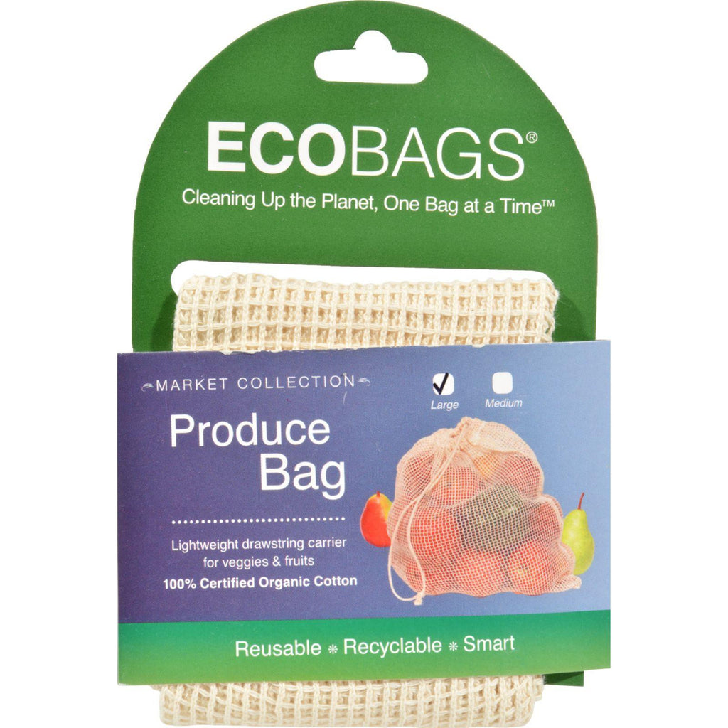 Ecobags Market Collection Organic Net Drawstring Bag - Large - 1 Bag