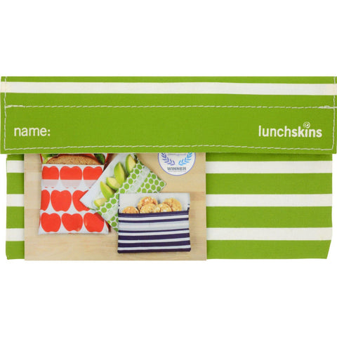 Lunchskins Snack Bag - Green Stripe